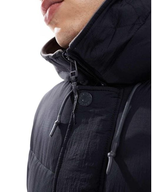 Pretty Green Pretty Mountfield Quilted Parka Jacket in Blue for Men Lyst UK