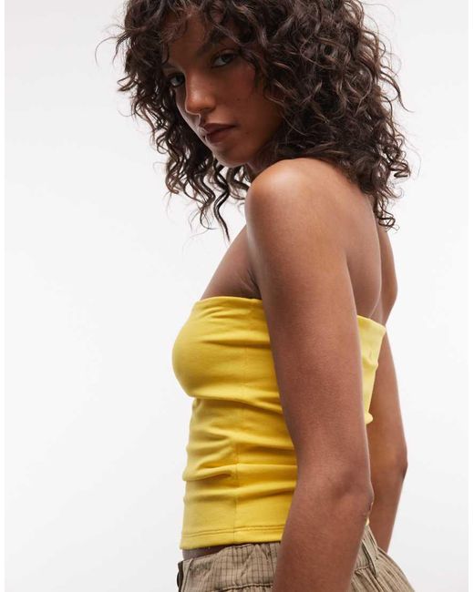 Collusion Yellow Double Layer Bandeau Top
