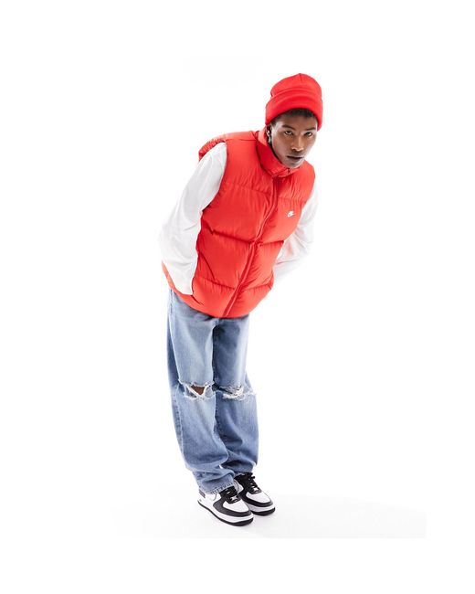 Nike Red Club Puffer Vest for men