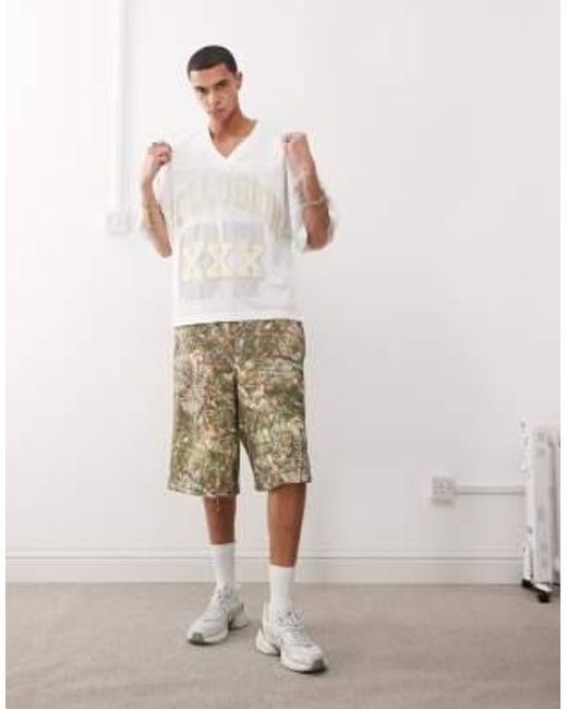 Collusion Natural Skater Relaxed Jersey Shorts for men