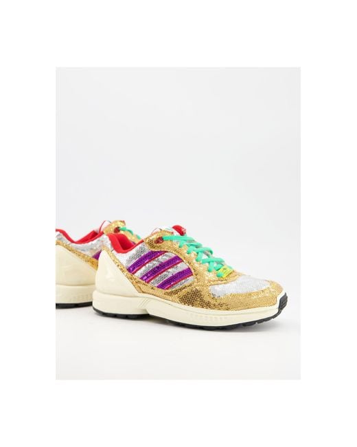 Adidas Originals Metallic Zx 6000 Sequin Sneakers