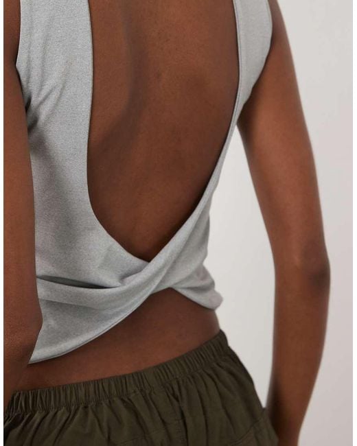ASOS Green Sleeveless Open Back Top