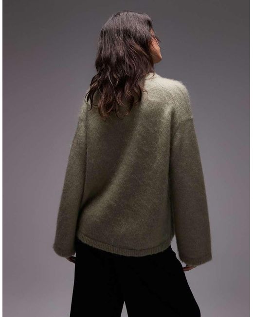 & Other Stories Gray Mohair-blend Super Soft Hairy Knit Sweater