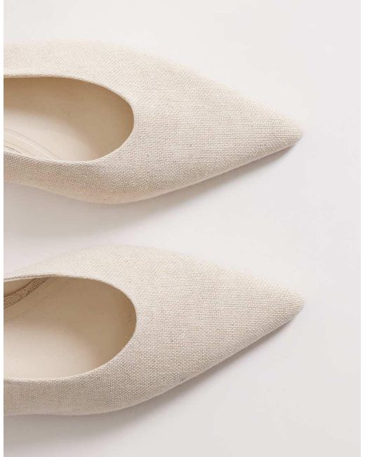 ASOS White Lotto Slingback Ballets