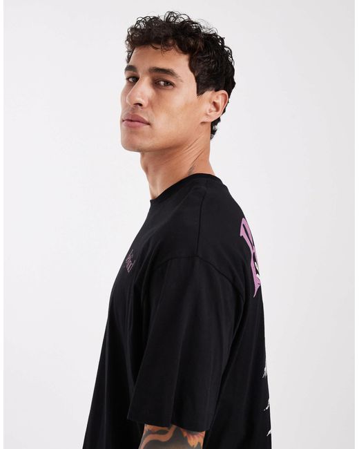 Jack & Jones – kastiges t-shirt in Black für Herren