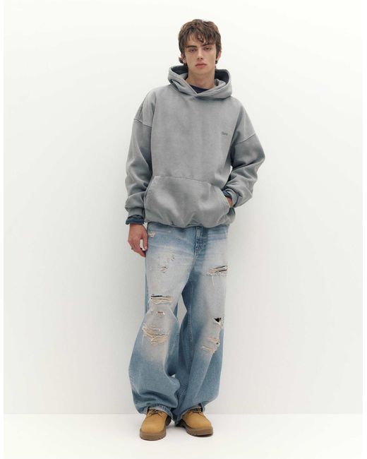 Pull&Bear – stwd – kapuzenpullover in Gray für Herren
