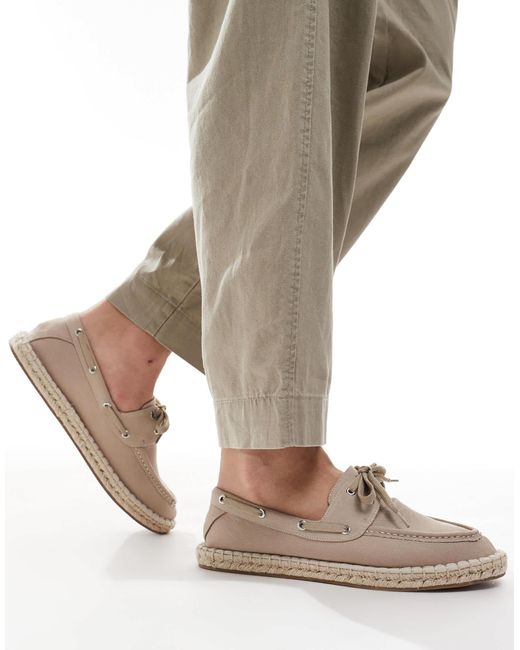 ASOS Gray Boat Shoe Espadrilles for men