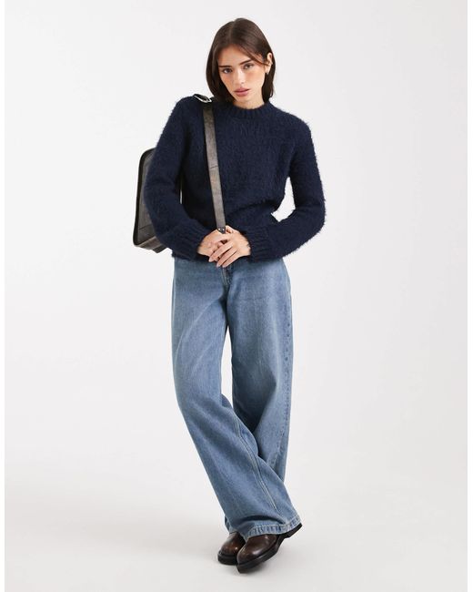 Threadbare Blue – flauschiger, weicher pullover