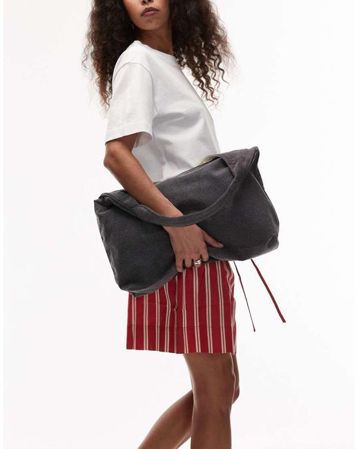& Other Stories Grote Denim Tote Tas in het Red