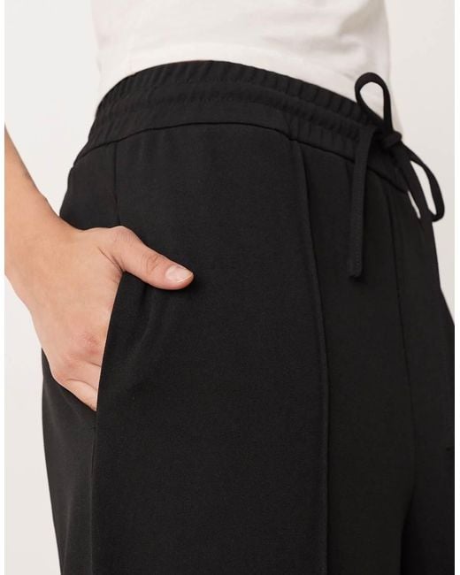 Vila Black Pintuck Wide Leg Trousers