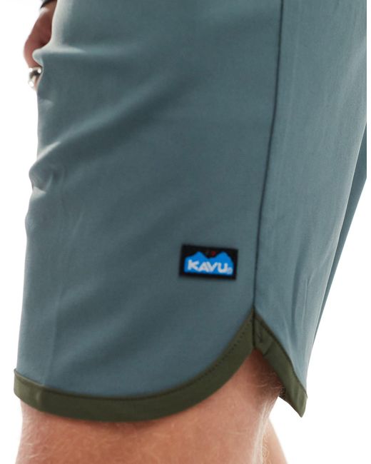 Kavu Black Quick Dry Colour Block Short With Uv Protection for men