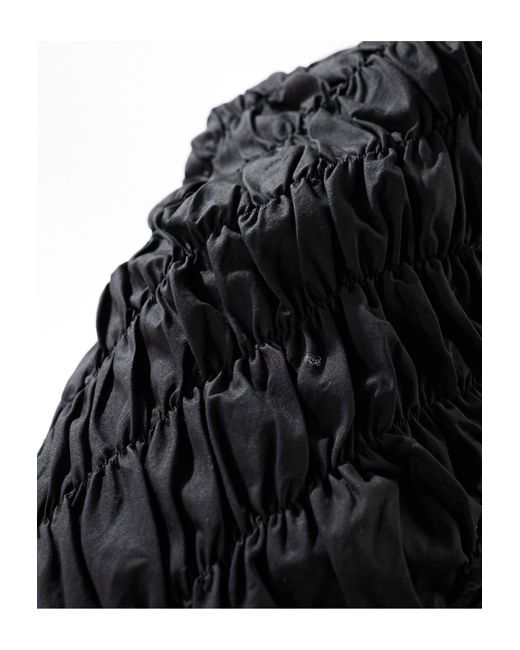 Urban Revivo Black Shirred Sleeveless Midaxi Dress