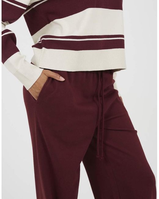 Brave Soul Red Wide Leg Joggers