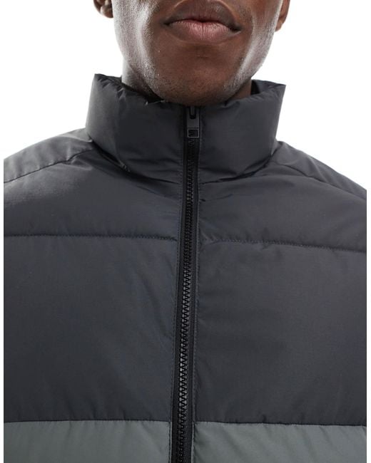 Jack & Jones Gray Puffer Jacket for men
