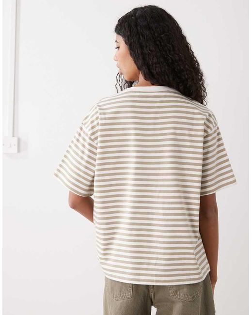 Monki White Oversized Boxy T-shirt
