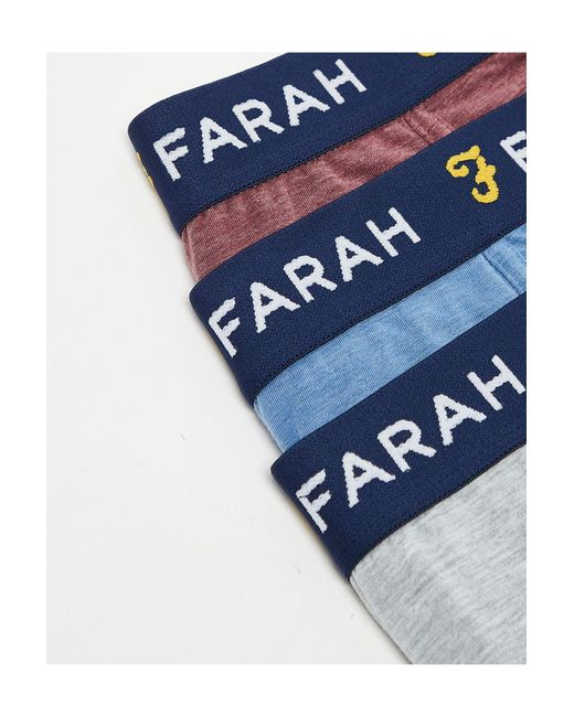 Farah – 3er-pack boxershorts in Blue für Herren
