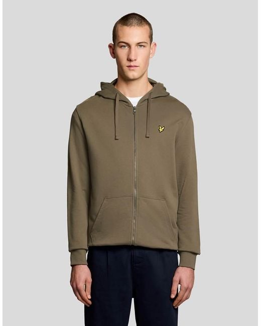 Lyle & Scott Natural Mid Layers Zip Through Hoodie for men