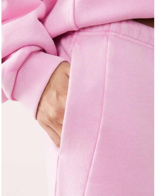 ARRANGE Pink Heavy Weight Seam Detail Barrel Jogger Co Ord