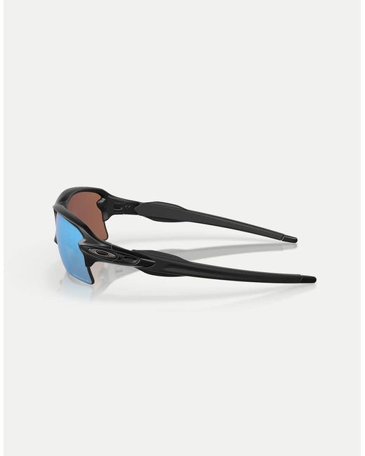 Oakley Blue Flak 2.0 Xl Rectangle Polarised Sunglasses With Mirrored Lens for men