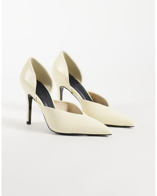 ASOS White Pannie High Heeled Court Shoes