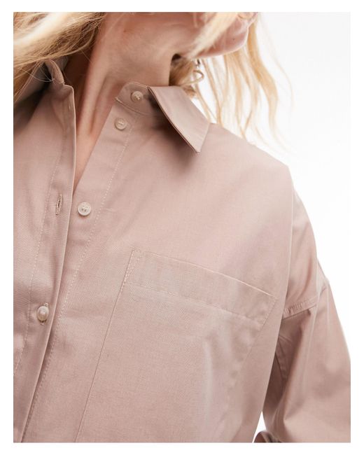 Camicia oversize di TOPSHOP in Pink