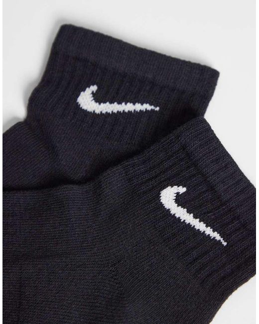 Nike Black Everyday Cushioned 6 Pack Ankle Sock for men