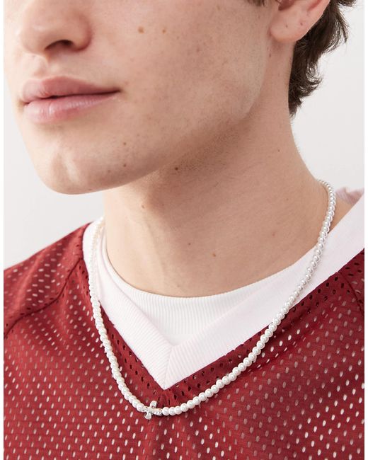 FADED FUTURE – perlenkette in Red für Herren