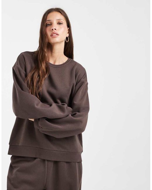 Vero Moda Brown Oversized Slouchy Sweatshirt