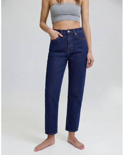 Pull&Bear Blue Petite High-waist Mom Fit Jeans