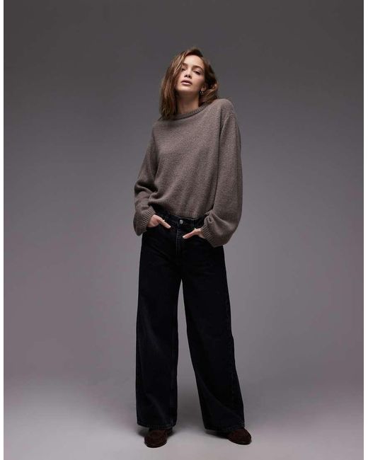 & Other Stories Gray Supersoft Alpaca Wool Blend Sweater With Wide Sleeves