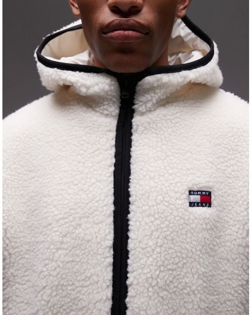 Tommy Hilfiger Gray Flag Logo Teddy Fleece for men