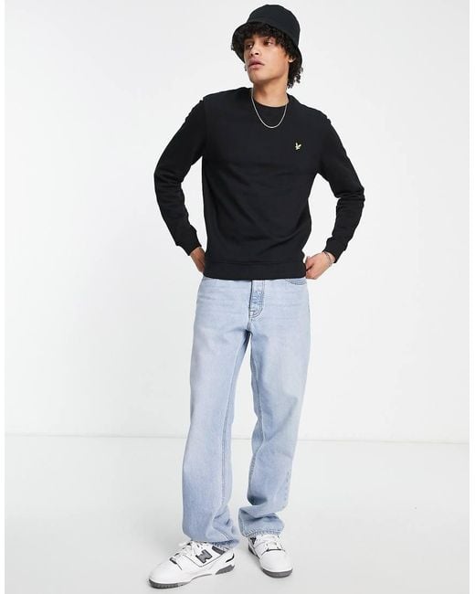 Lyle & Scott Blue Crew Neck Sweat for men