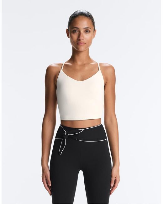 Oysho White Comfortlux Tank Top With Adjustable Straps