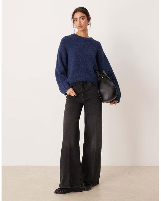 Gina Tricot Blue Super Soft Knit Oversized Sweater