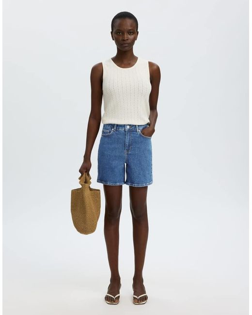 SELECTED Blue Denim Shorts