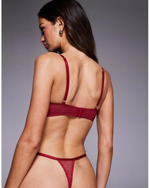 ASOS Red Tate Premium Floral Embroidery Underwi Bra