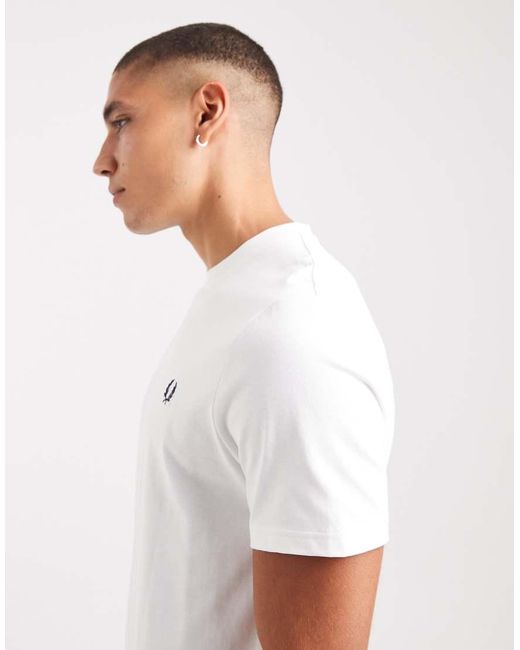 Fred Perry White Signature Graphic T-shirt for men