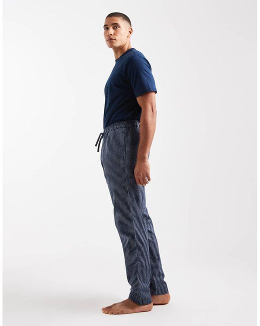 Only & Sons Blue Trousers & T-shirt Pyjama Gift Set for men
