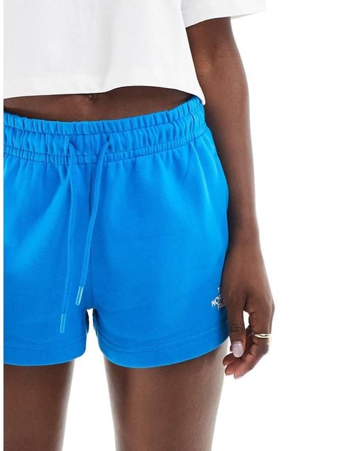 The North Face Blue High Waist Jersey Shorts