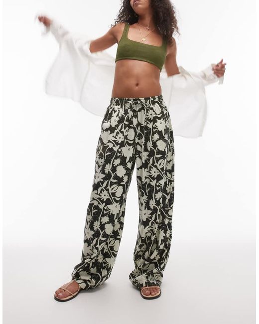 TOPSHOP Multicolor Linen Balloon Trouser