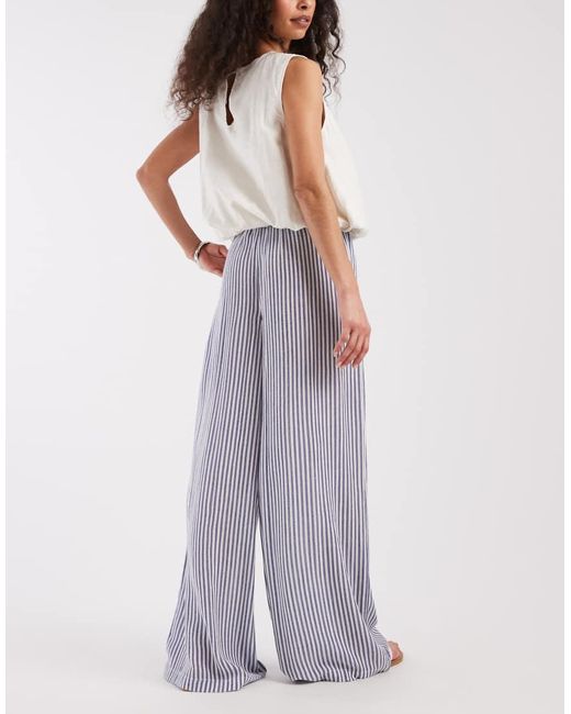 Aray Purple Beach Trouser With Tassle