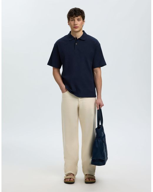 SELECTED – polohemd in Blue für Herren