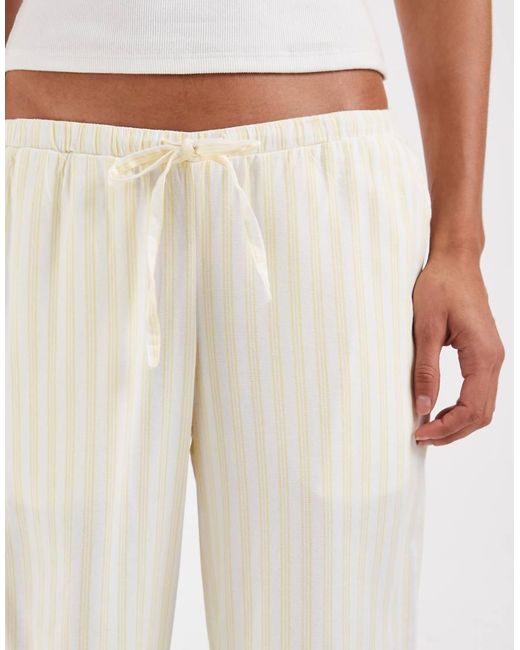 Hollister White Wide Leg Pajama Bottoms