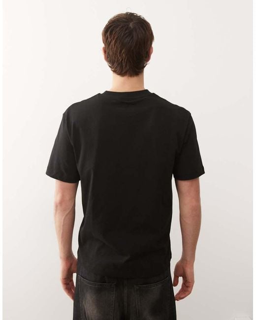 Camiseta Negra De Corte Slim Con Estampado Gráfico De Collusion de hombre de color Black