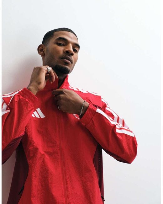 Adidas Originals Red Adidas Football Arsenal 26/27 Home Anthem Jacket for men