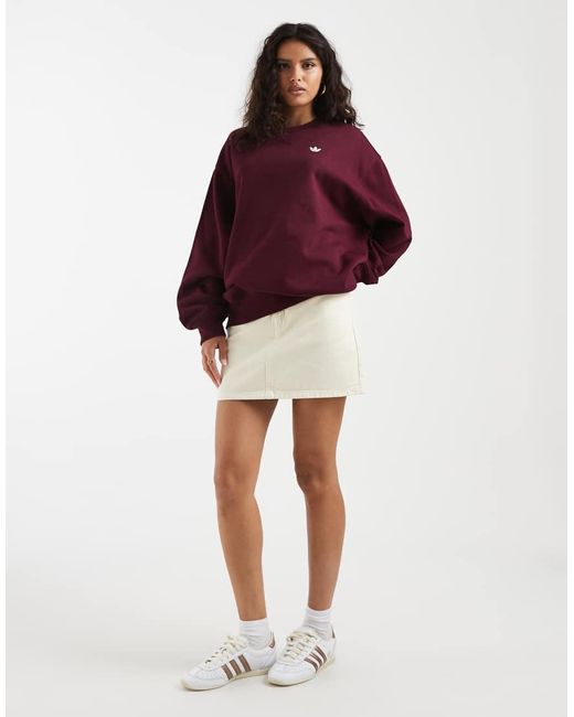 Adidas Originals Red Essential Oversized Sweatshirt