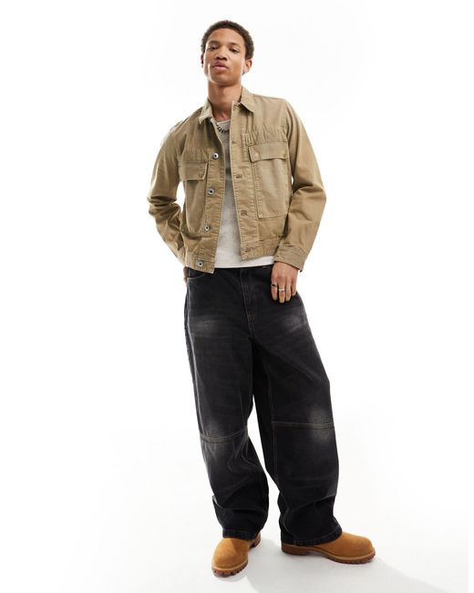 Veste en jean fonctionnelle avec poches oversize - beige G-Star RAW pour homme en coloris Natural