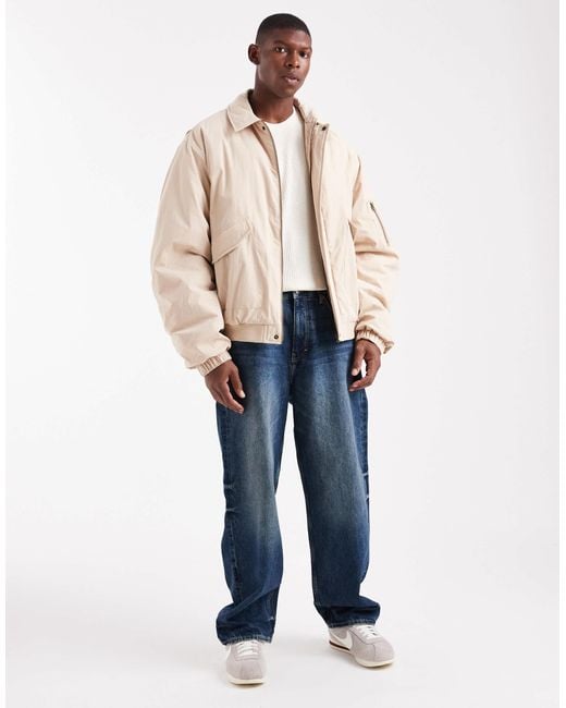 ASOS Natural Bomber for men