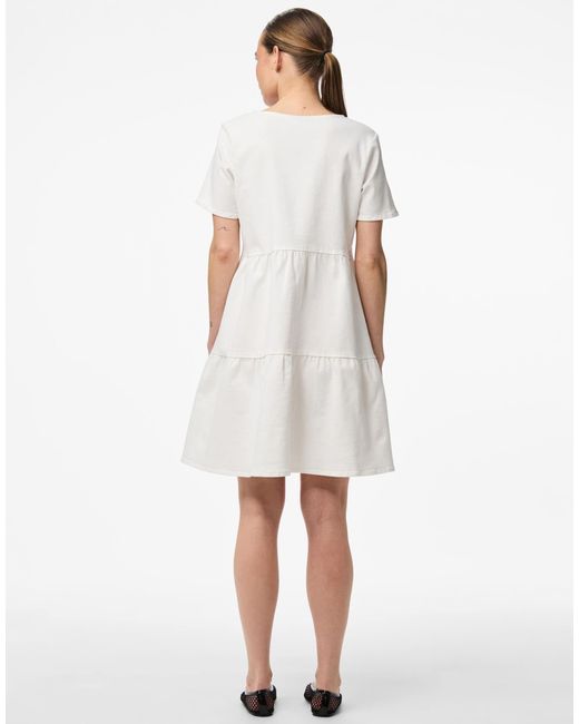 Pieces White – kurzes kleid
