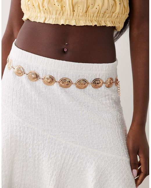 South Beach Brown Western Trim Chain Belt